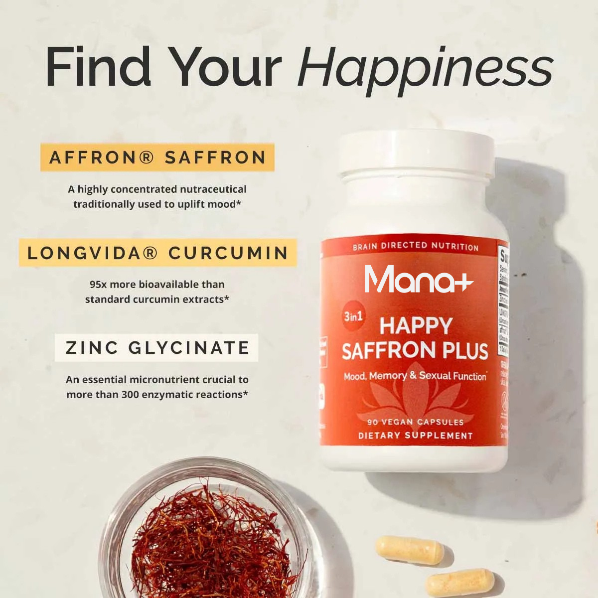 Manaplus - Happy Saffron Capsules